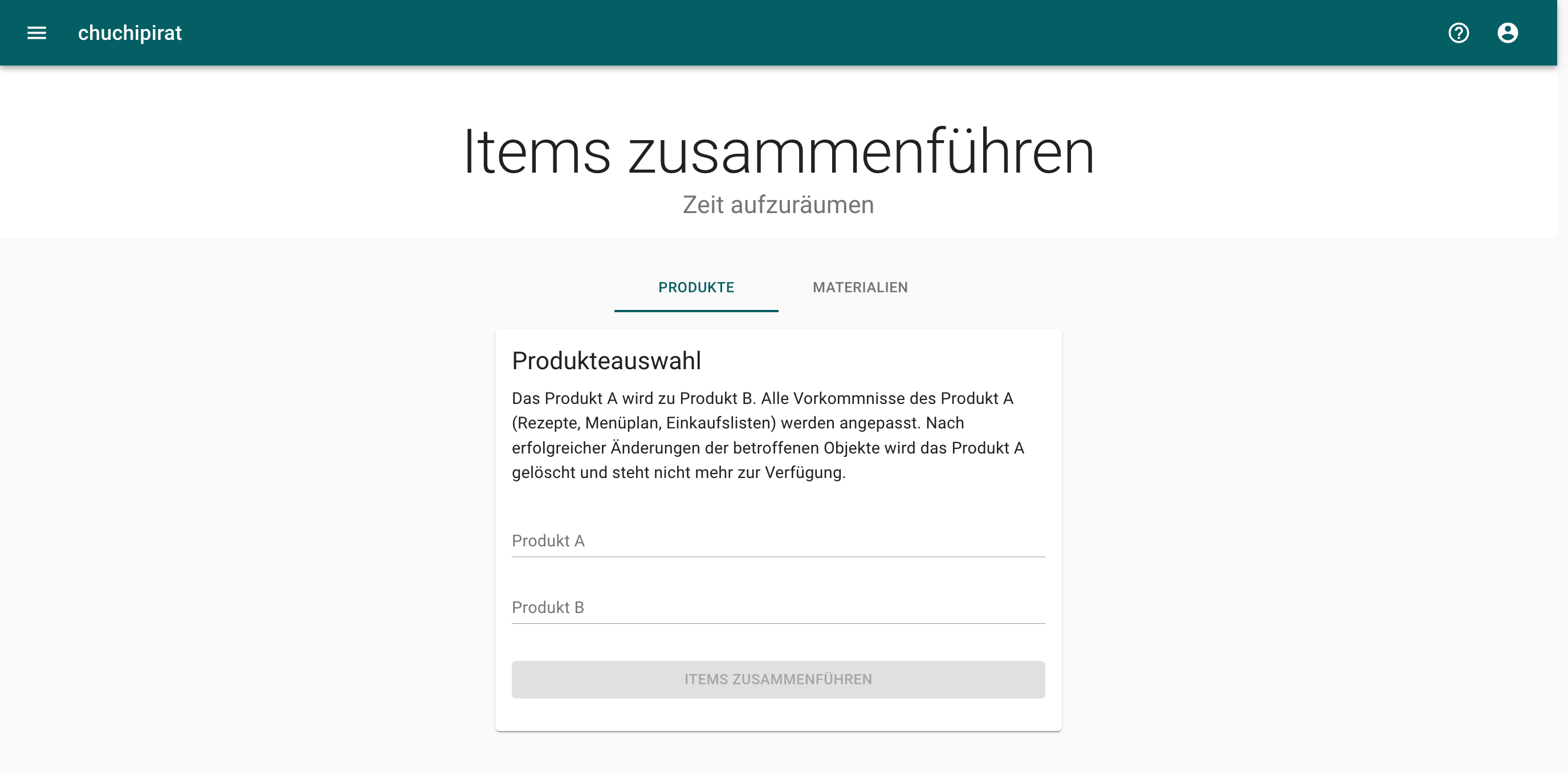 Items zusammenführen
