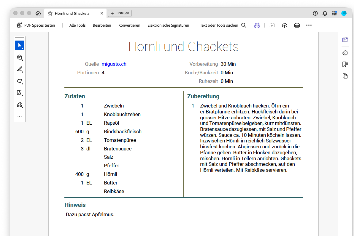Rezept Druckversion